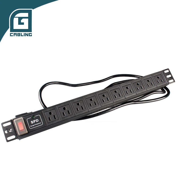 Gcabling rack pdu socket ups type universal socket pdu 1phase c19 meeting room pdu power distribution unit
