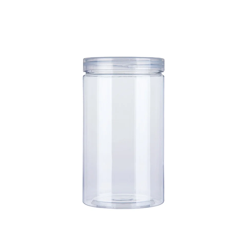 plastic jar manufacturer Wholesale clear Empty 50g 350ml 500ml 750ml custom 8oz 10oz Airtight Plastic Food Jar With labels & Lid