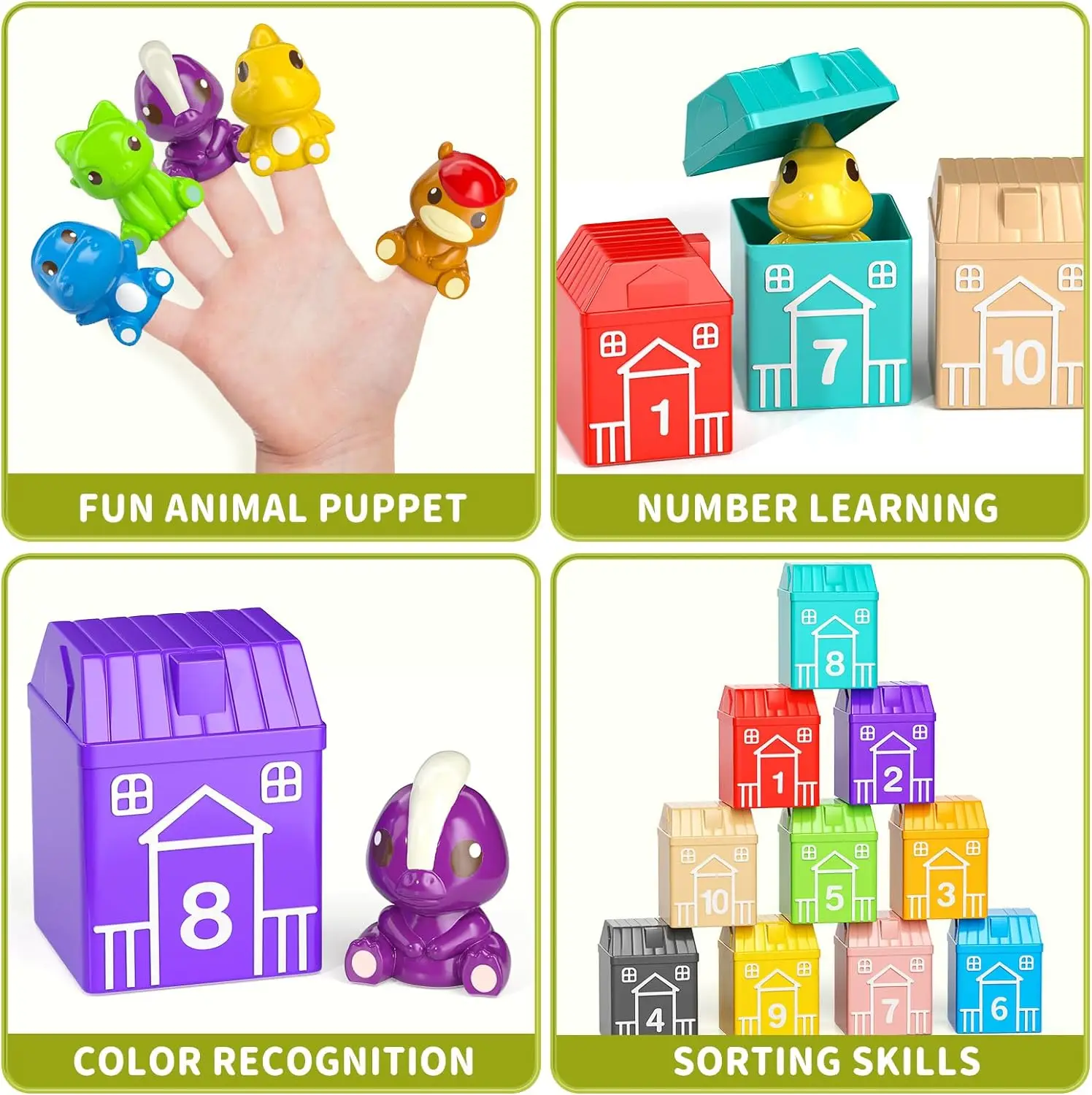 TEMI Educational Toys for Toddler Boys , Christmas Birthday Gifts for 1-3 Year Old Boy Girl, Learning Dinosaur Toy for Kids 2-4