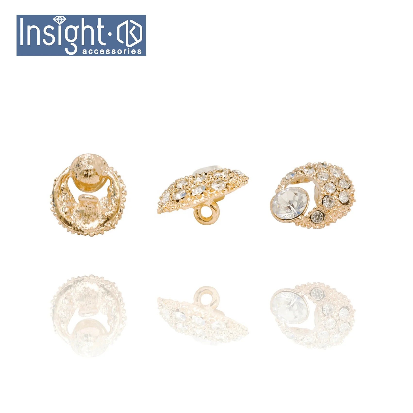 18*14mm New Wholesale Garment Accessories Coat Buttons Custom Diamond Buttons Rhinestone Buttons For Girl