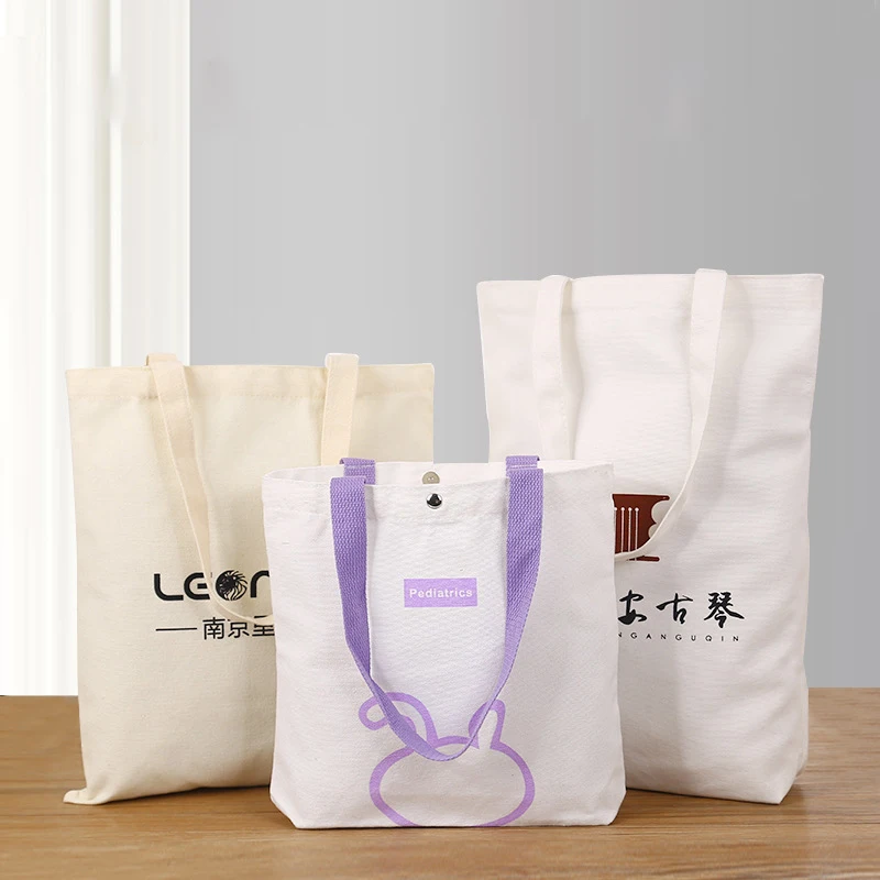Custom Eco Canvas Handbag 100% Natural Cotton Blank Plain Canvas Bag Fair Trade Wholesale High Quality Canvas Cotton Tote Bag