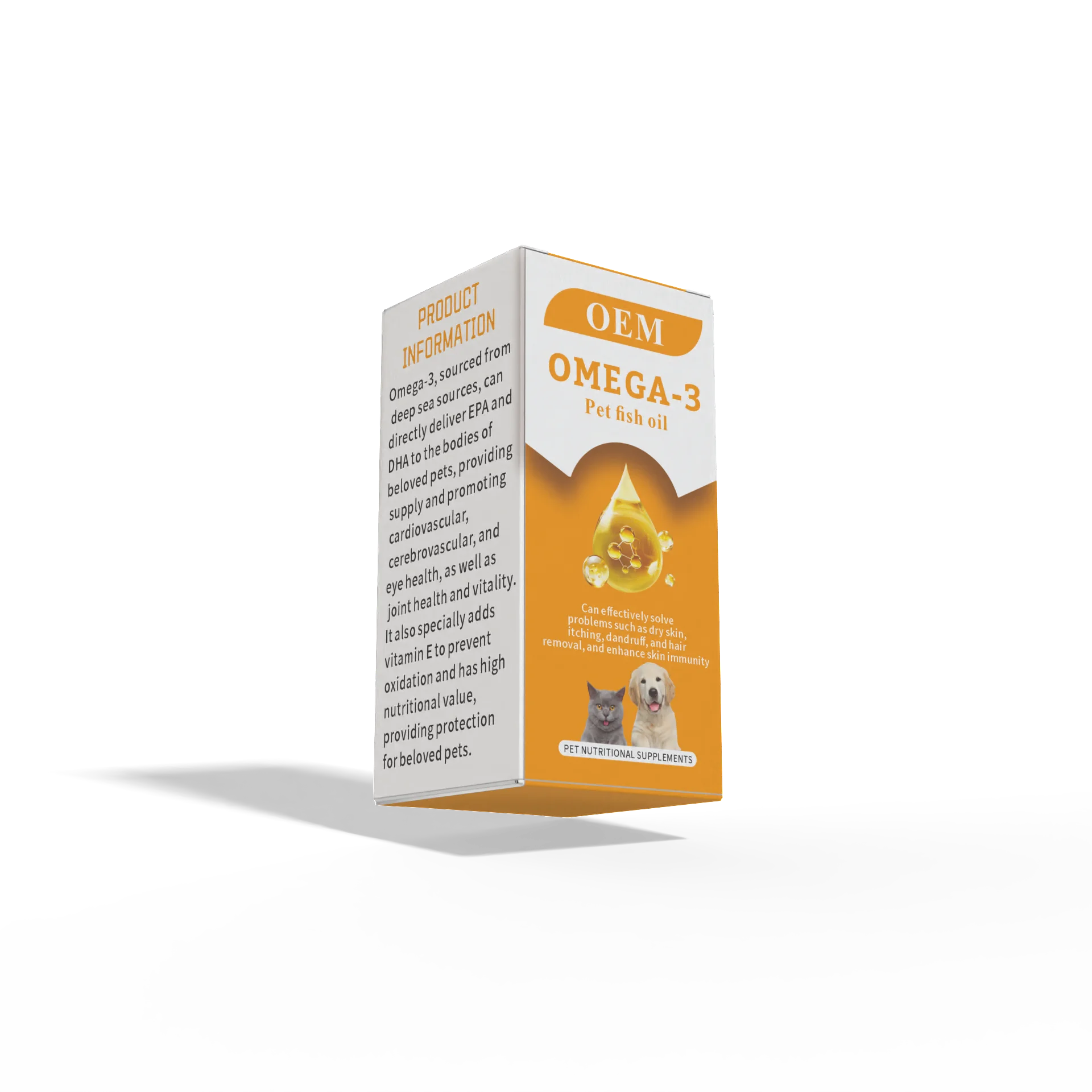 500ml Healthy Skin & Coat Fish Oil Omega 3 DHA Liquid/softgel/capsules Food Supplement for Pets Salmon Oil for Dogs & Cats