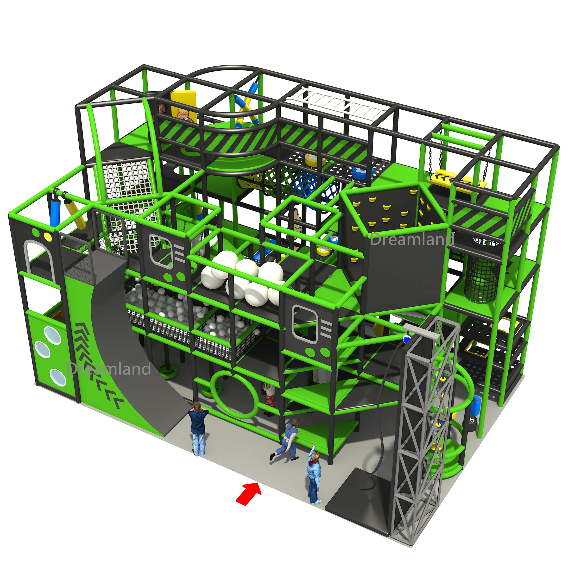 Factory supply kids swingset play toys slide child plastic zone indoor soft playground equipment