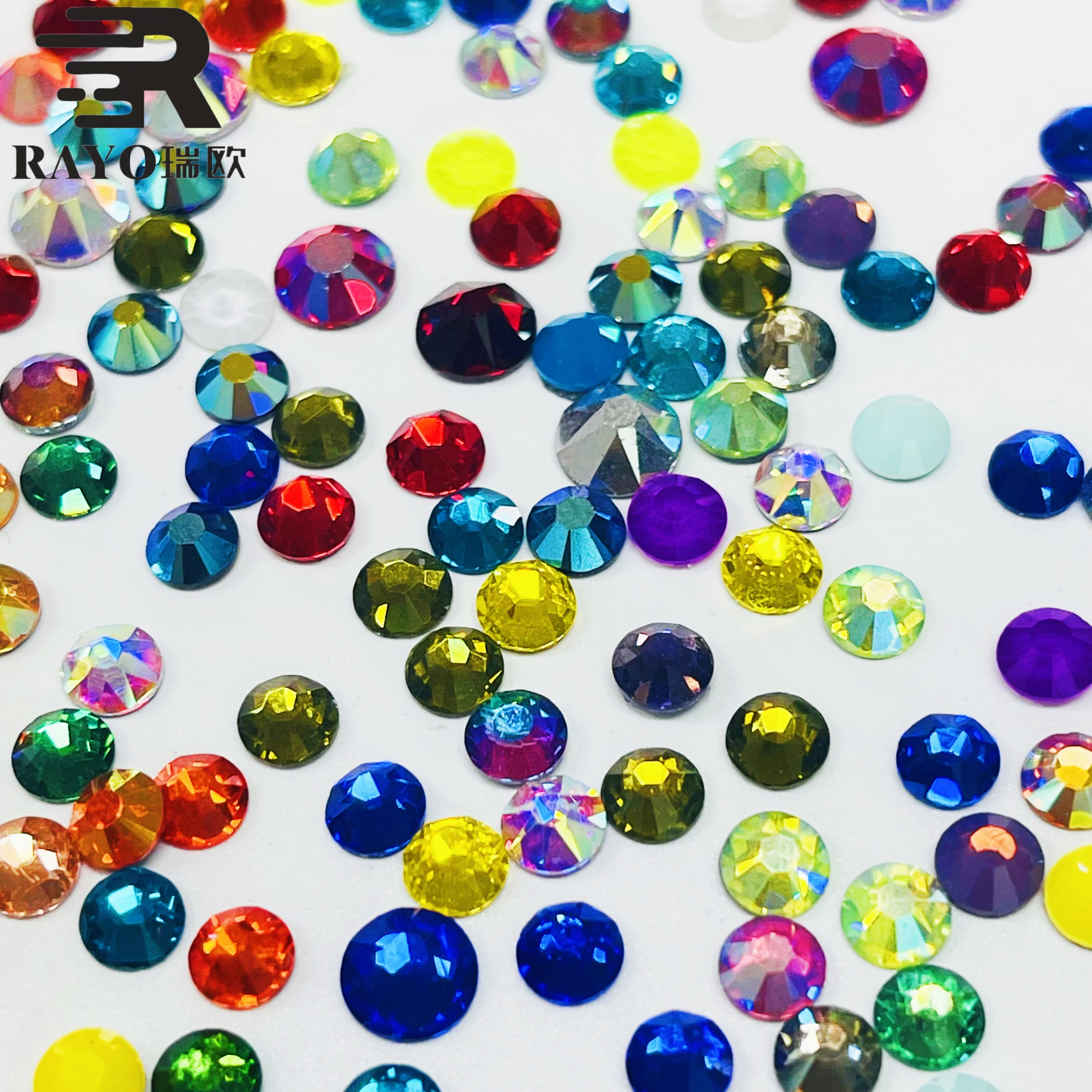 Wholesale  flat back hot fix rhinestones crystal ss10 ss12 ss20 for clothes and shoes decoration