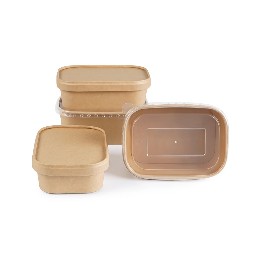 all kinds of disposable withe kraft paper food container noodles togo box noodles togo box tableware for pasta fried chicken
