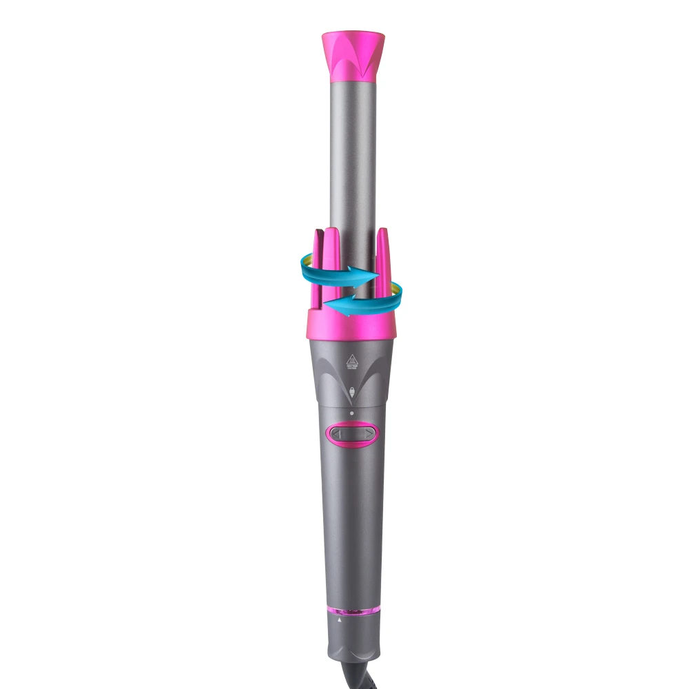 Wholesale price auto rotating pink hair curler 19mm 25mm 32mm barrels hair curler set for OEM