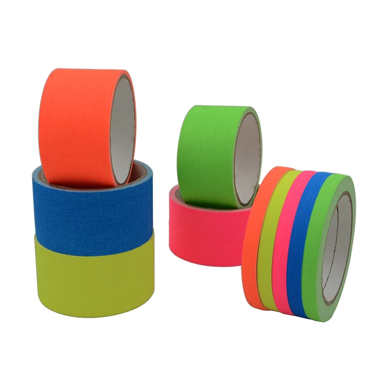 uv blacklight reactive neon gaffer cloth tape for party stage camera art craft fluorescent adhesive tape