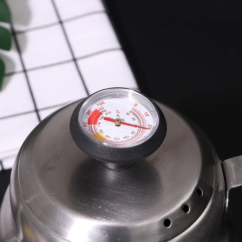 2024 New Designer SUS 201 Family Big Capacity Party 1200ml Temperature test Thermometer Flask Coffee Kettle Pot Stainless Steel