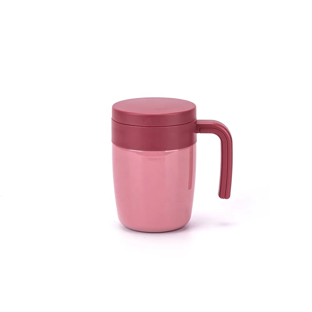 
With filter inside double wall stainless steel vacuum insulated eco thermo coffee mug glass beer mug with handle & lid 