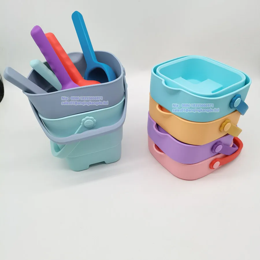 2022 NEW Silicone Foldable Bucket Spade Shovel Set  Silicone Beach Toys