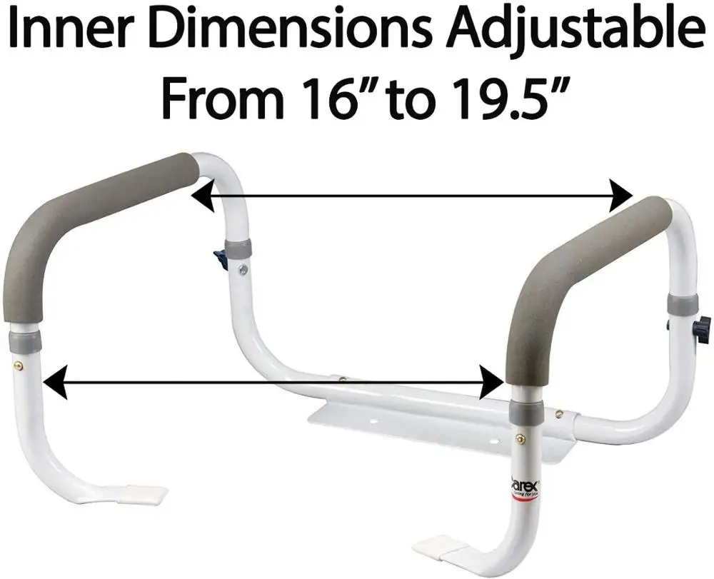 Adjustable Padded armrest grab bar Bathroom Toilet Rail  MK02012