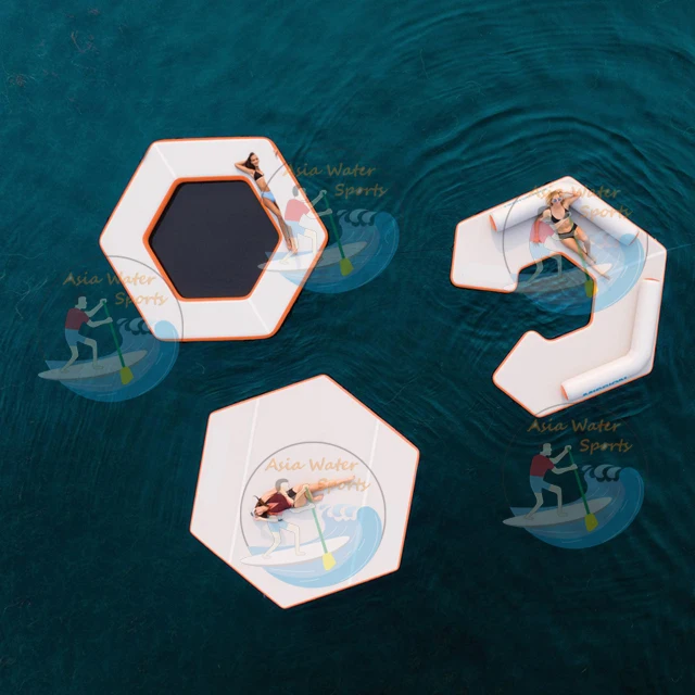 Inflatable Floating Platform Swimming Water Island Jet Ski Dock Mat DWF Material for Sale