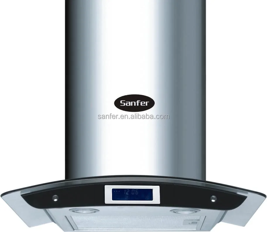 Elegent industrial kitchen smoke absorbing chimney hood and design air cooker hood