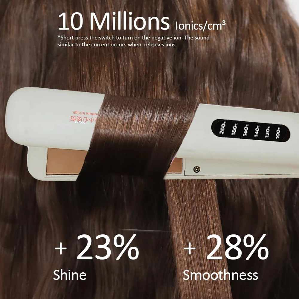 Professional Salon Negative Ion Hair Straightener Titanium Fast Heat Up Electric Ceramic Coating Hair Straightener Flat Iron