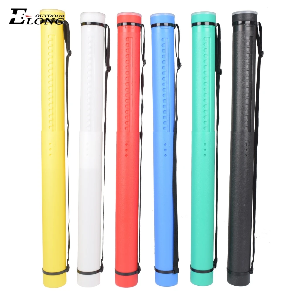 Red Color Arrow Tube Quiver Plastic Material Extendible and Telescopic Adjustable Back Strap Simple Roll Arrow Carrier Holder