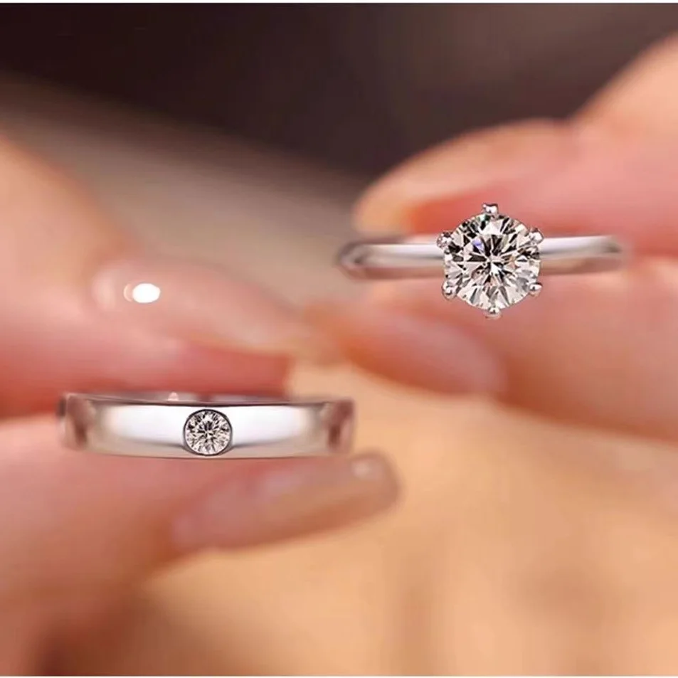 HQ GEMS IGI сертификат 0 5 Carat D VS1 VVS1 CVD HPHT бриллиантовое лабораторное кольцо с бриллиантами