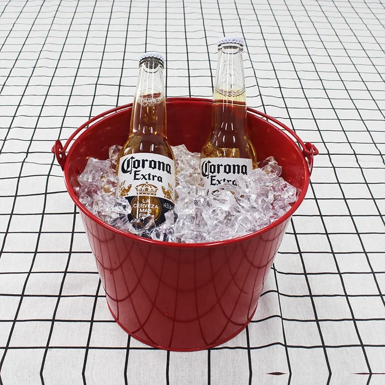 Custom Party Beverage Tub Galvanized Metal Wine Cooler Champagne Chiller Ice Bucket