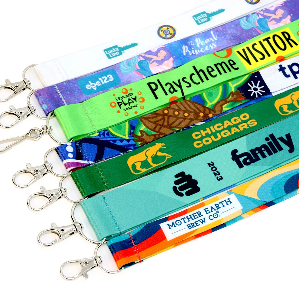 High Quality Bulk Cheap Custom Polyester Blank Logo Personalized Lanyard With Metal Clip