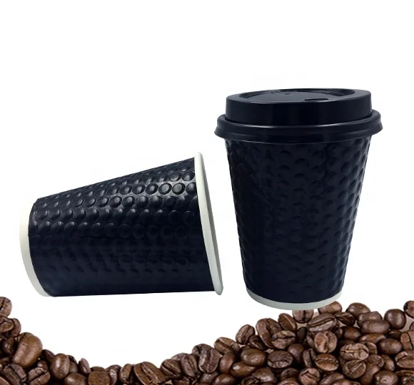 
Disposable Degradable Designs Corrugated Custom Logo Paper Cups for Coffee 
