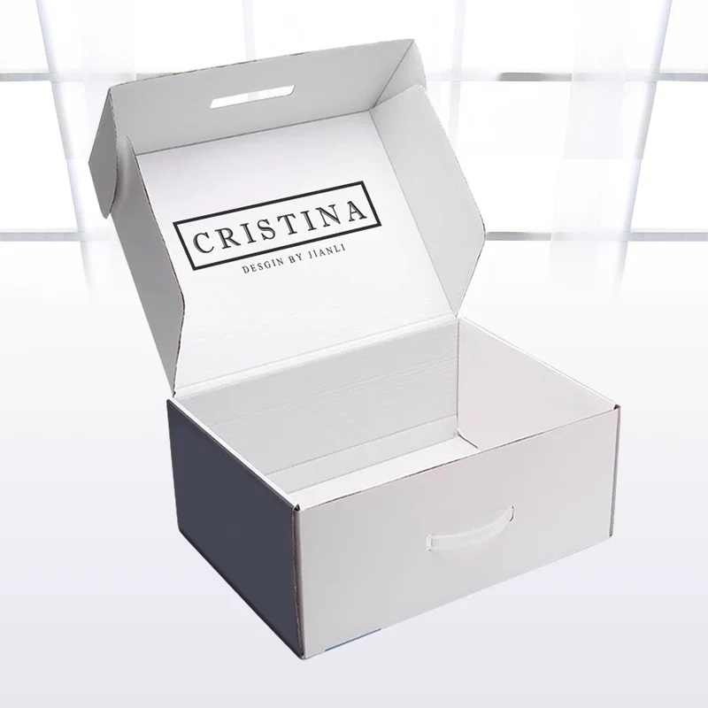 Cardboard box with handle suitcase shaped gift box