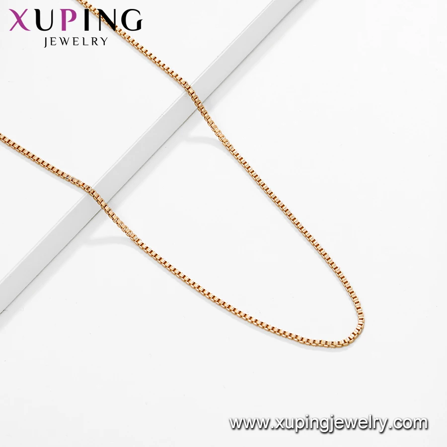 46988 Xuping позолоченное длинное 18k ожерелье с цепочкой нашим логотипом xuping
