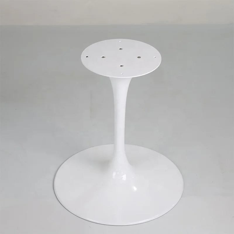 Modern furniture Hardware Tulip design Metal cast aluminum stainless steel frame 65 over sized round aluminum feet coffee table