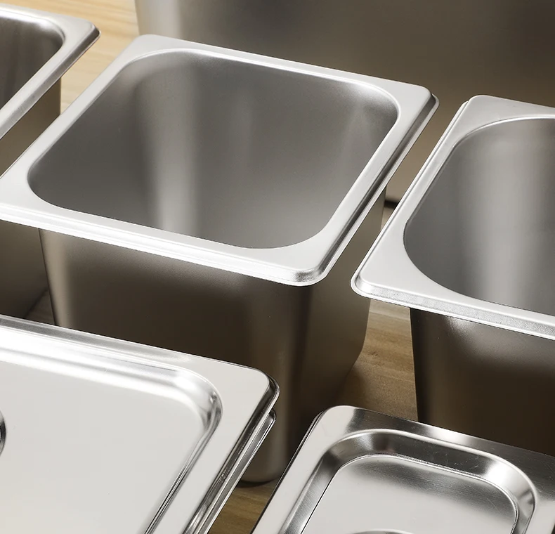 Выставочный стенд для перевозки пищи по заводской цене, паровой стол из нержавеющей стали, сковорода, сковорода для кухни, подогреватель пищи, шведский стол, сковорода gn