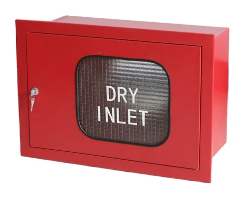 Fire land valve cabinet, fire hydrant outdoor breech inlet cabinet with glass window, wet riser inlet