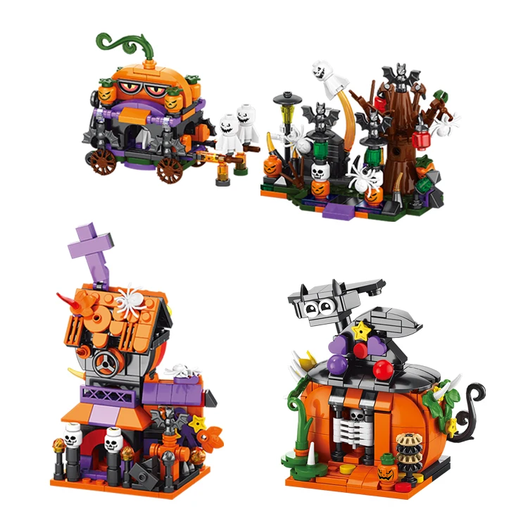 Wholesale Bricks Toys 6 In 1 35 Models Building Blocks Sets Bricks Halloween Kids Toys For Adults