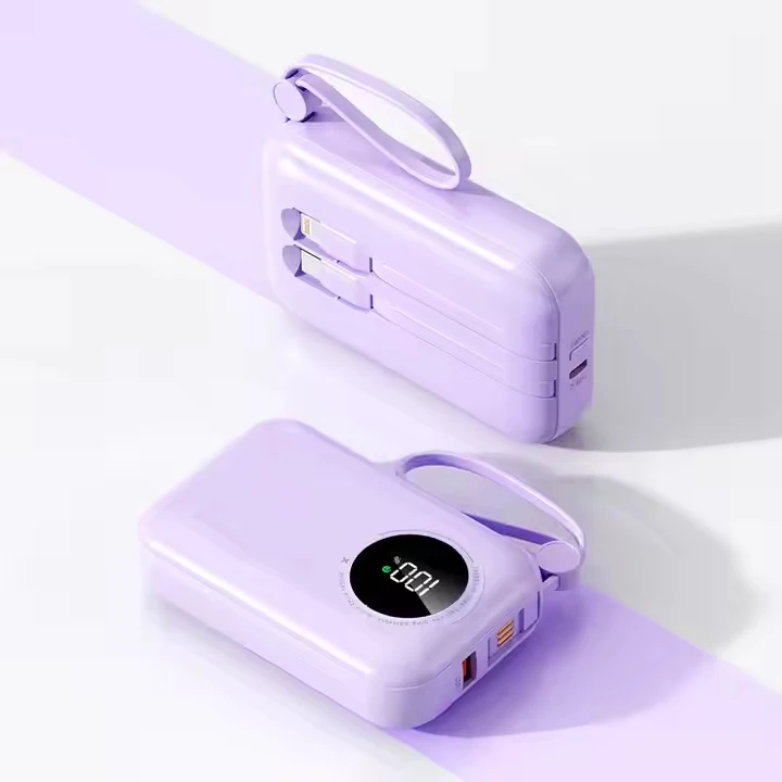 UUTEK most selling product in alibaba power bank 10000mAh with cables PD 20W super fast charging power banks & power station