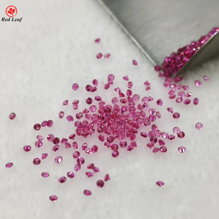 
Redleaf Jewelry Small Size ruby Gems 5A quanlity Round brilliant cut Loose gemstone 5# Corundum Ruby stone price 