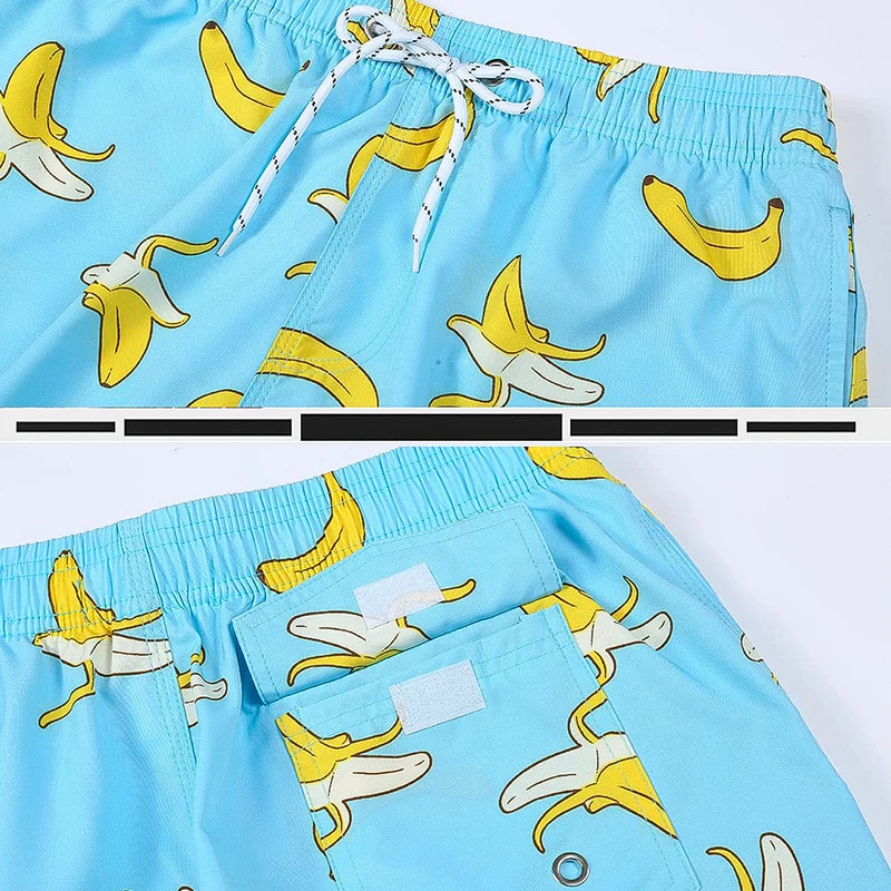 Singapore Hot Sales Custom Patterned Casual Beach Shorts Swimsuits For Mens Swimwear Brief Swimwear Beachwear Men