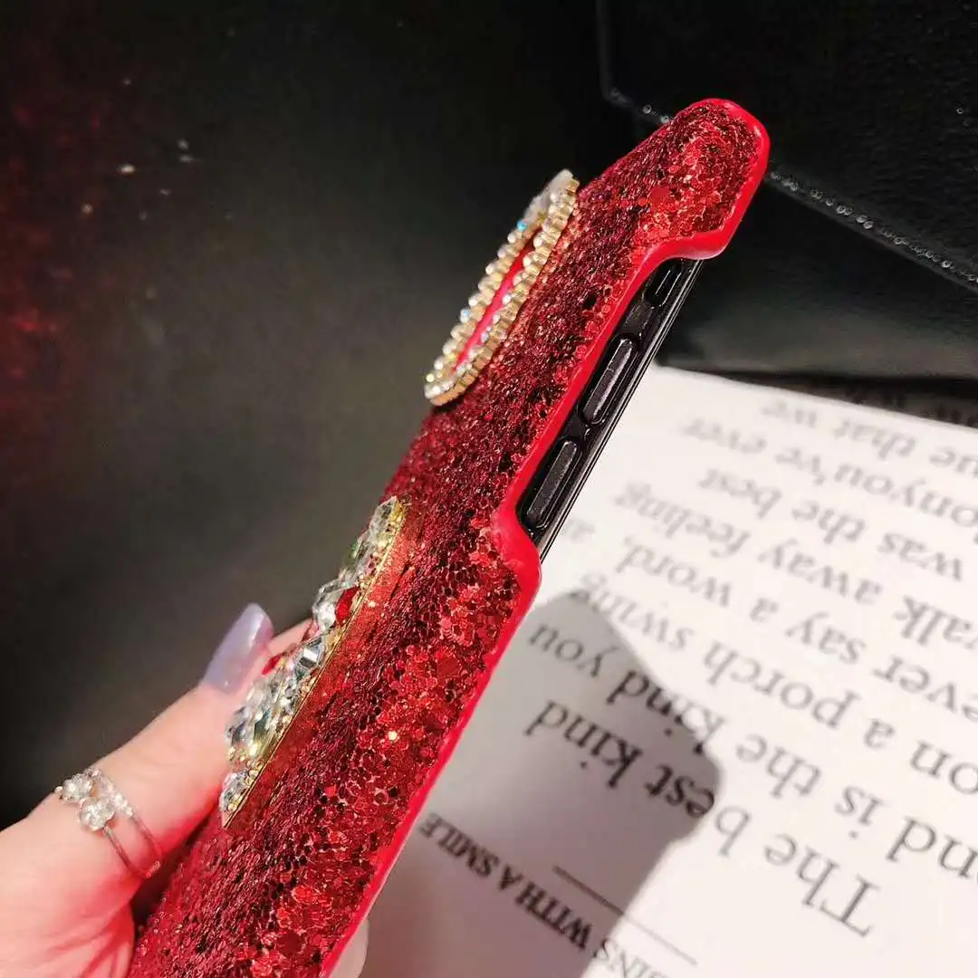 
Luxury Bling Glitter Diamond Hard Gel Rubber Beauty Shiny Sparkling Cute Protective Cover Case For Iphone 11 Pro Max Case 