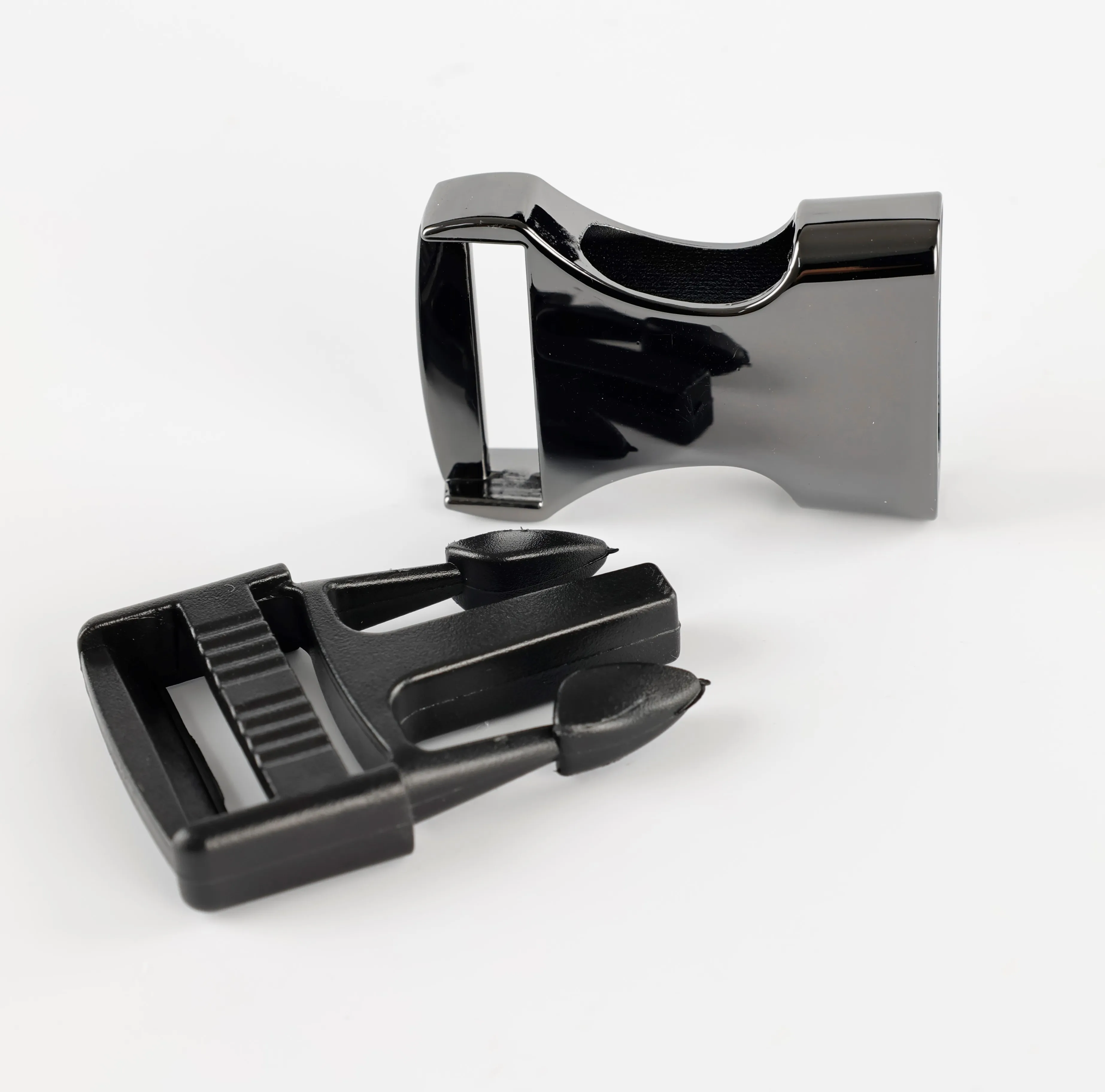 Custom Plastic Belt Clip Bag Quick Side Release Metal Buckle Accessories Dog Collar Buckle Adjuster Shoulder Rubber Strap Buckle