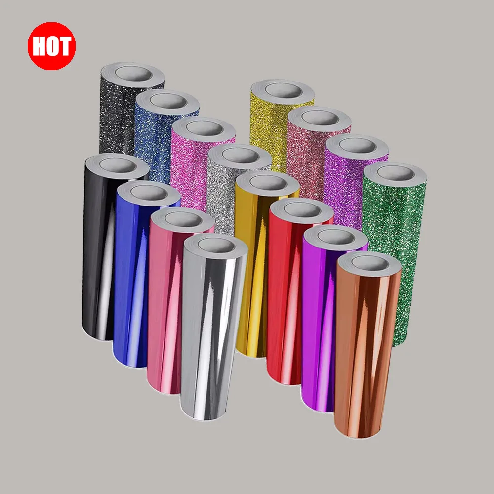 Wholesale T shirts Various Color Glitter Heat Transfer Vinyl for Clothing