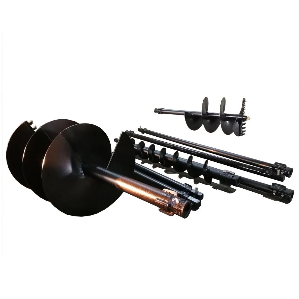 Mini hydraulic earth auger digger screw ground drilling skid steer attachment