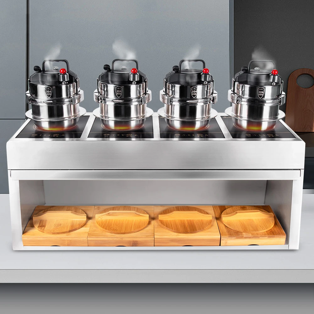 Korean Commercial 4-head induction cooker box Rice pressure cooker Stainless Steel 1.2l  Electromagnetic High-Pressure Cooker