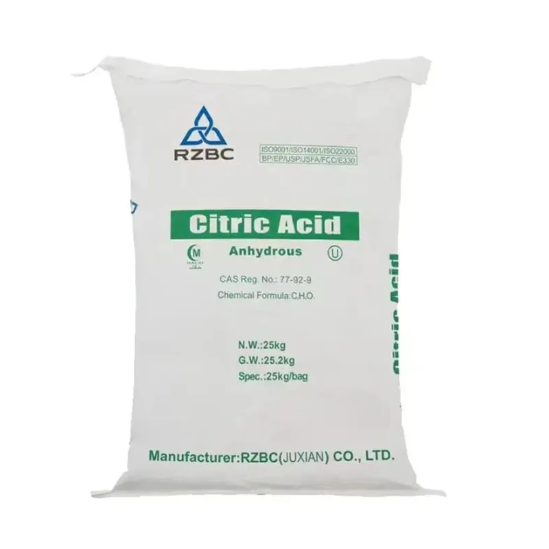 Citric Acid Anhydrous Food Grade TTCA  Rzbc Powder China Price Citric Acid 30-100 Ensign Lemon Weifang Monohydrete Citric Acid