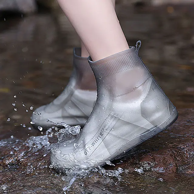 Outdoor Unisex Reusable Rain Boots Covers Silicon Outdoor Rain Boots Cover Safety Waterproof Anti-slip Rain Boots Cover