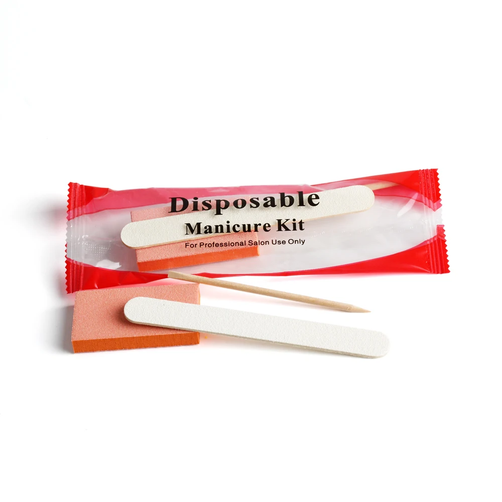 300Sets/Case Professional Nail Art Kit Wholesale 3 In 1 Beauty Nail Set Disposable 3Pcs Manicure Kit Set