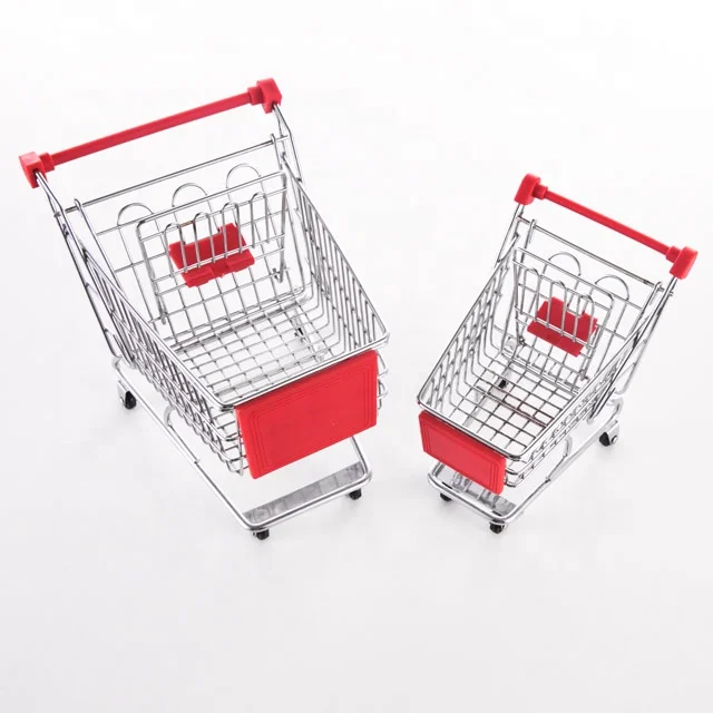 Creative Snack Metal Basket Mini Shopping Cart French Fries