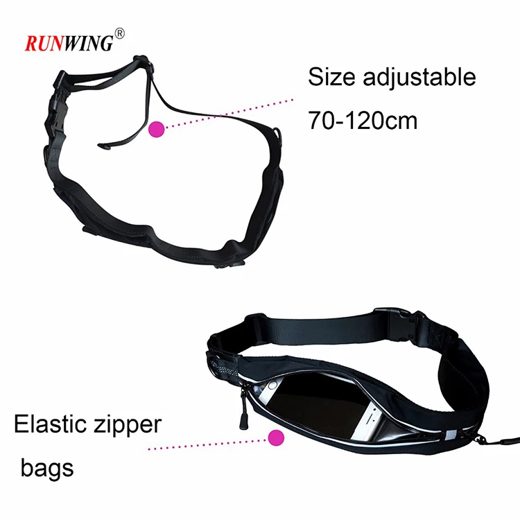 Wholesale Hands Free Bungee Dog Leash with Zipper Pouch and Waist Belt Bag,Dual Handles Reflective Pet Leash for Dogs Running