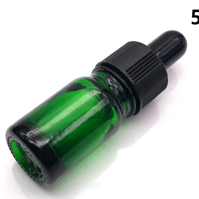 
5-100ml Green Essential Oil Bottle Essential Oil Dispensing Bottle Dropper Essence Bottle Glass Refilable Dropper Travel 