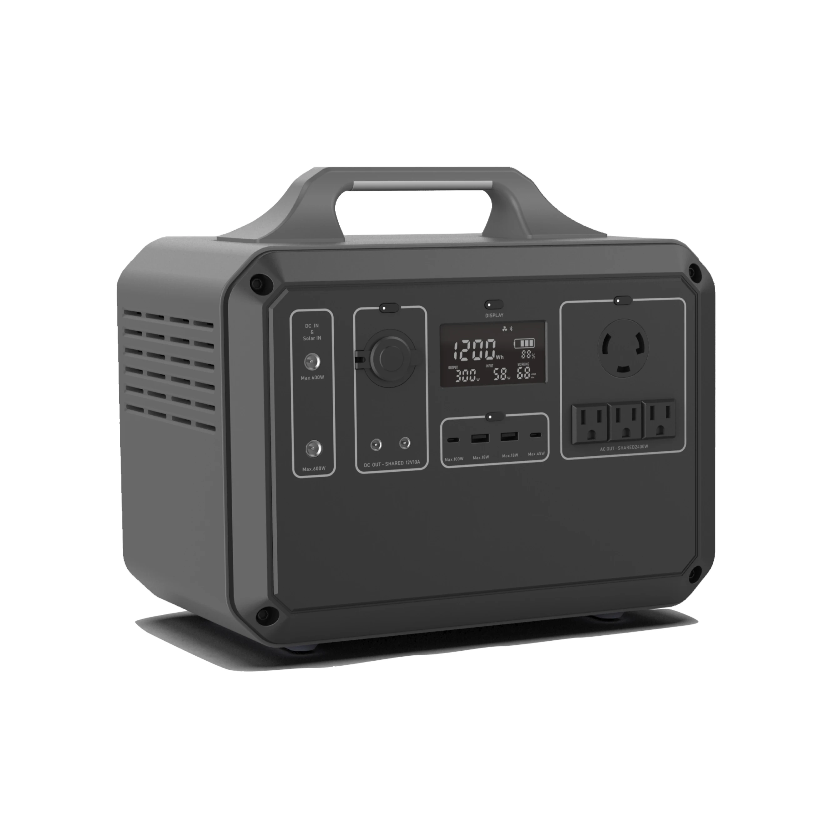 Price Of 2242Wh 2400W Portable Power Station Camping Solar Generator Backup Lithium Battery for Retail