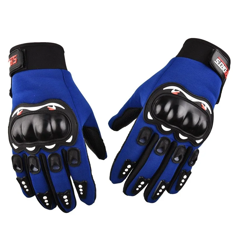 Full Finger Racing Gloves Motorcycle Motorbike Motocross Riding Black blue Red Sport Non Slip Gloves