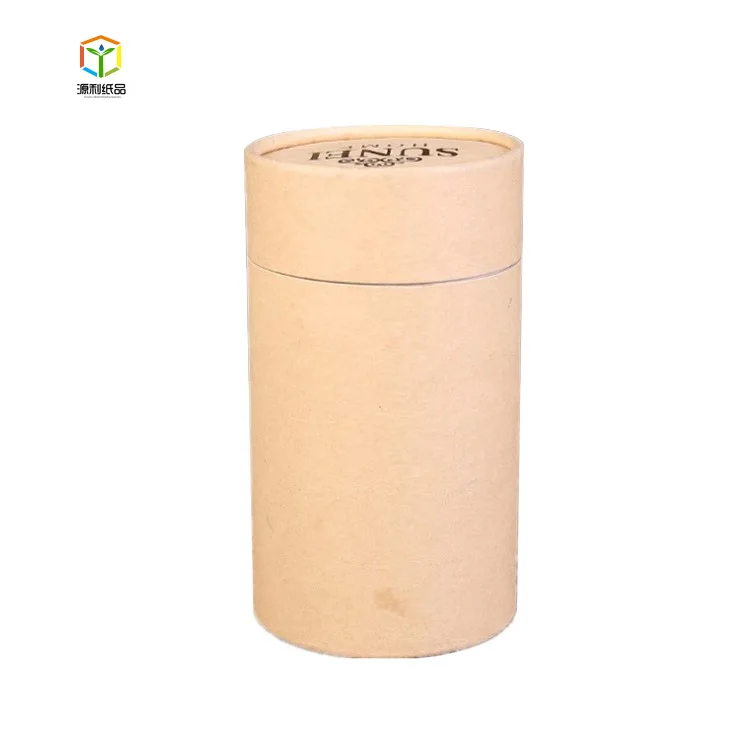 Custom Design Cosmetic Packaging Recycled Kraft Cardboard Brown Paper Tube For E Liquid Bottle
