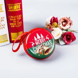 7*3cm Christmas Pattern Little Coin Purse Small Wallet Headset Storage Bag Santa Clause Christmas Gifts Kids Xmas Favors