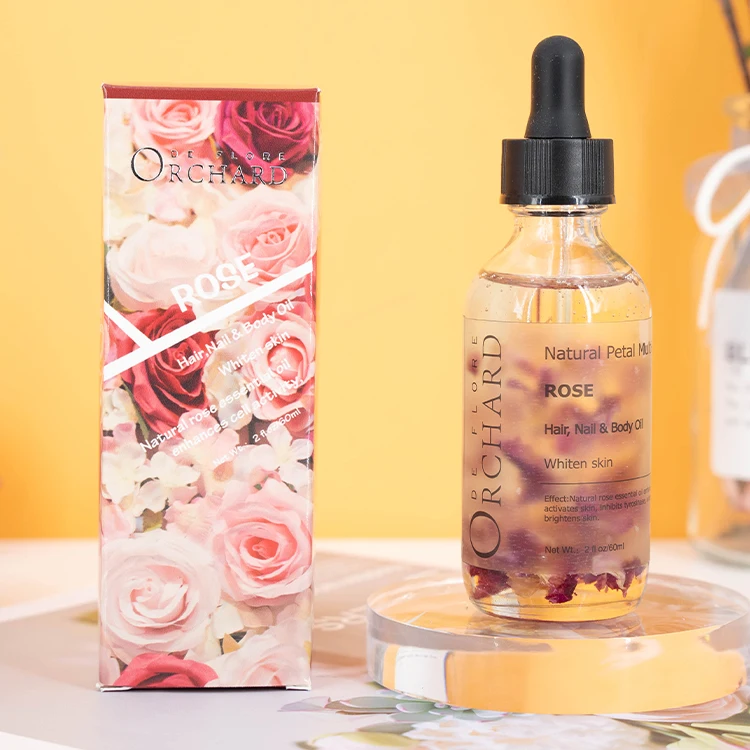Free shipping orchard essential oil private label vegan natural hair skin face body petal moisturizer essential oil for skin
