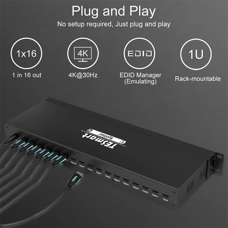 4k 1x16 HDMI Splitter 1 in 16 out in Other Home Audio & Video Equipment