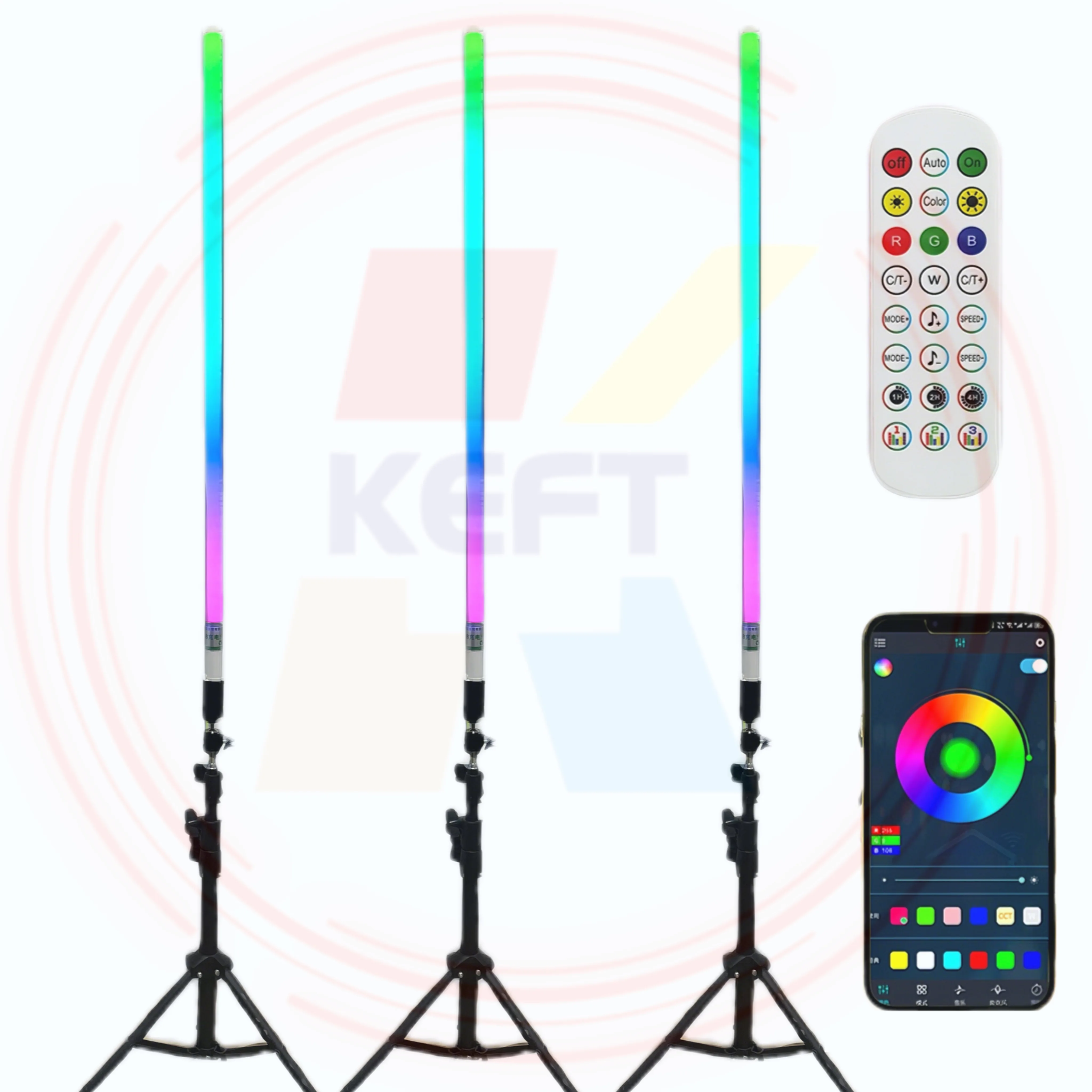 TL-100Pro RGBW Led Video Photobooth 360 booth lights wireless Portable RGB 360 Photo Booth tripod Stand with Light